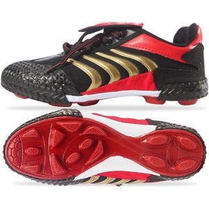 Canvas antislip slijtvaste voetbalschoenen kinderen / volwassenen sport training rubberen spikes schoenen, maat: 37/235 (zwart goud)