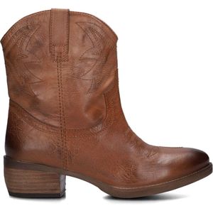 Notre-V 851 Enkellaarsjes Dames - Cognac - Maat 39