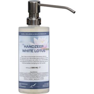 Handzeep White Lotus 500 ml - met gratis RVS zilverkleurige pomp