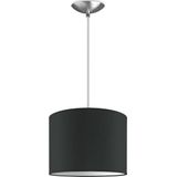 Home Sweet Home hanglamp Bling - verlichtingspendel Basic inclusief lampenkap - lampenkap 25/25/19cm - pendel lengte 100 cm - geschikt voor E27 LED lamp - antraciet