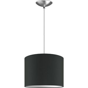 Home Sweet Home hanglamp Bling - verlichtingspendel Basic inclusief lampenkap - lampenkap 25/25/19cm - pendel lengte 100 cm - geschikt voor E27 LED lamp - antraciet