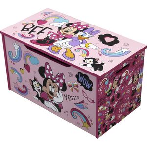 Disney Minnie Mouse Speelgoedkist - Speelgoed Opbergbank - Opbergkist voor Kinderen - Decoratieve Speelgoedbox - 55,5 x 30 x 30 cm