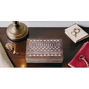 Verjaardagscadeau Handgemaakte Decoratieve Houten Sieraden Doos Organizer Keepsake Doos Schat Borst Snuisterij Houder Horloge Doos Opbergdoos