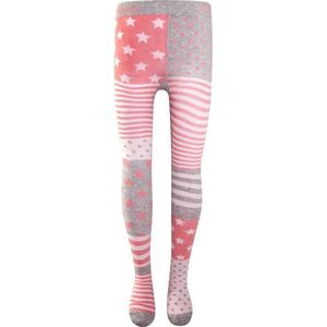 Kindermaillot Strepen, Stippen en Sterren - Lichtgrijs/Roze - 98/104