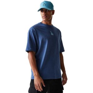 New Era Mlb Midi Le Oversized Los Angeles Dodgers T-shirt Met Korte Mouwen Blauw L Man