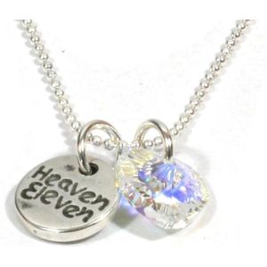 Heaven Eleven dames Ketting ballchain - swarovski elements hart