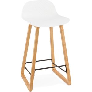 Witte, halfhoge kruk MAKI MINI' in Scandinavische stijl