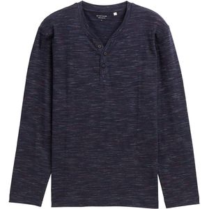 Tom Tailor - Shirt - Navy red multi - Lange Mouwen - Gemêleerde Look