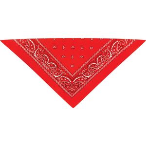 Bandana - rood - boeren zakdoek - dames/heren - driehoek - cowboy verkleedkleding