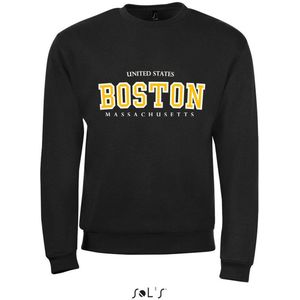 Sweatshirt 2-202 Boston Massachusetts -geel - Groen, L