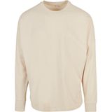 Build your Brand - Oversized Cut On Sleeve Longsleeve - Sand