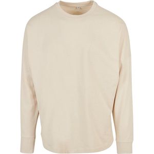 Build your Brand Oversized Cut On Sleeve Longsleeve BY198 - Sand - XL