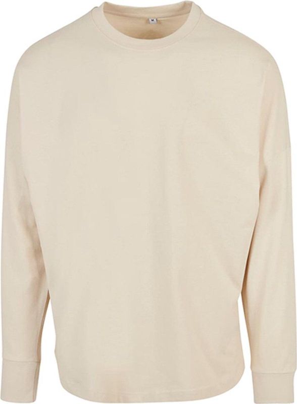 Build your Brand - Oversized Cut On Sleeve Longsleeve - Sand