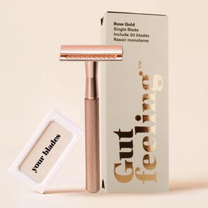 Gut. - Smooth Operator | Met 20 Scheermesjes | Rose Gold Safety Razor Voor Vrouwen - Dames |Lichaam - Oksels -