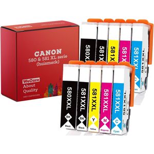 10-pack | Geschikt voor Canon 580/581 XL inktcartridges - Geschikt voor Canon Pixma TR7550 - TR8550 - TS6150 - TS6250 - TS6300 - TS6350 - TS705 - TS8150 - TS8250 - TS9150 - TS9550