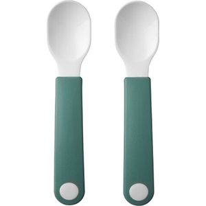 Mepal Mio oefenlepel – Set van 2 – Goede grip – Kinderservies – Deep turqouise