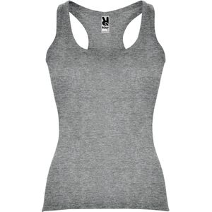 2 Pack Heather Grijs Dames hemdje met zwemmersrug licht getailleerd model Carolina maat L