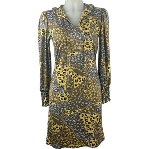 Damesjurk met opvallende print - Mix van Leopard en Chain Motief - In 5 maten - Lange mouwen