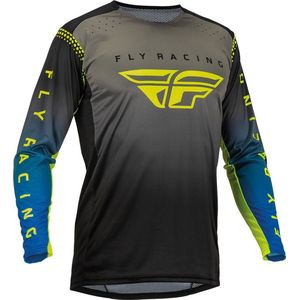 Fly Racing MX Jersey Lite Grey Blue Hi-Vis 2XL - Maat -