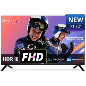 CHiQ - LF32FT - Smart TV - 32 Inch - Full HD - Metalen Randloos - Google TV - Dolby Audio
