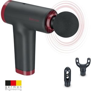 Beurer MG 89 CompactPower Limited Edition 25 - Professionele Massage Gun - Zwart - 10 mm Slagdiepte - 5 Snelheden - 3 Opzetstukken