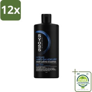 SYOSS - AntiDandruff - Shampoo - Langdurige Styling - 440ml - Voordeelverpakking - 12 stuks - Anti-Roos Shampoo - Roze Shampoo