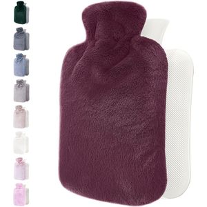 Qomfor - Warmwaterkruik - Pluche Hoes - 1,8 Liter - Zacht
