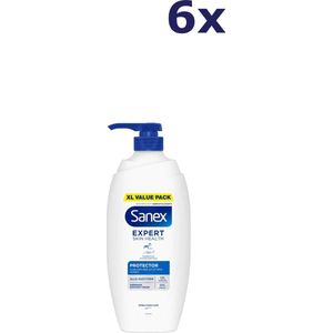 6x Sanex Douchegel - 750ml - expert protector pomp