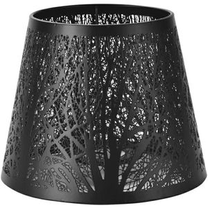 Geschikt voor Duurzame lampenkap, eenvoudige installatie en zacht lichteffect, elegante metalen lampenkap voor huisdecoratie, milieuvriendelijk, zwart