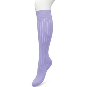 Bonnie Doon Bio Rib Kniekousen Dames Lila maat 36/42 - Klassiek Rib patroon - Biologisch Katoen - Ultiem comfort - Rib Knee High - OEKO-TEX - Gladde Naden - Duurzaam Huidvriendelijk Bio Katoen - Licht Paars - Dusted Peri - BP221414.217
