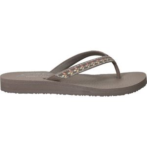 Skechers - Meditation Lucky One - Slippers - Taupe - Gezondheidsslippers