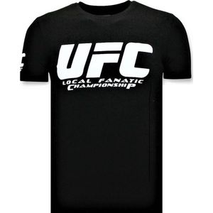 Print Shirt Heren - UFC - Zwart