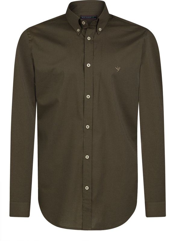 Felix Hardy Overhemd - Overhemden - 100% Katoen Heren Khaki - 2Xl