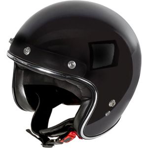 Gari - G02X - Open Helm - Zwart - Vintage Glasvezel