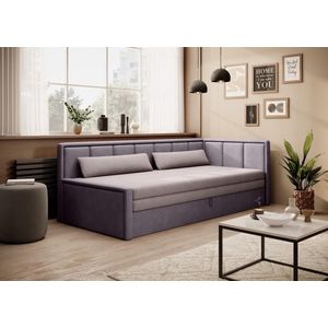 Fulgeo P - Sleepking - Sofa Bed -Vouwbank - Slaapbank - Met opbergruimte - Voor beddengoed - Roze/Lichtpaars - Chenille - Jeugd - Slaapgedeelte 150 x 200 cm - Maxi Maja