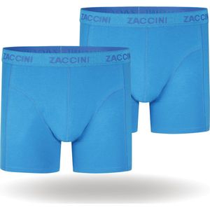 Zaccini Cotton Stretch Boxershorts - Blauw - 2 stuks - Heren onderbroeken - Boxer - 95% Katoen - Maat S