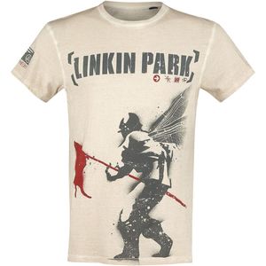 T-shirt gebroken wit met Hybrid Theory print