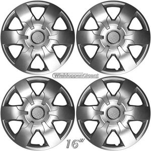 Wieldoppen set 16"" passend voor OPEL MOVANO 2010- zilver + chroom ring. Set a 4 stuks (#413)