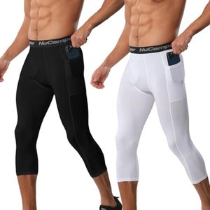 Compressie Leggings voor Heren - 3/4 Thermische Sportbroek voor Hardlopen, Joggen en Fitness