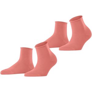 Esprit Basic Pure 2-Pack drukvrije rolrand katoen multipack sokken dames roze - maat 39-42