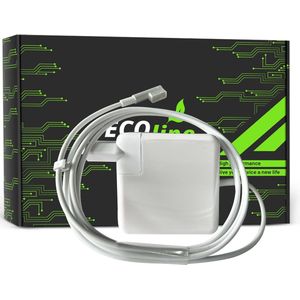 EcoLine - Oplader / AC Adapter - Geschikt voor de Apple Macbook 13 A1278 - Magsafe - 16.5V 3.65A 60W.
