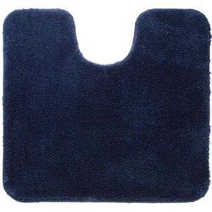 Sealskin Angora - Toiletmat 55x60 cm - Polyester - Donkerblauw