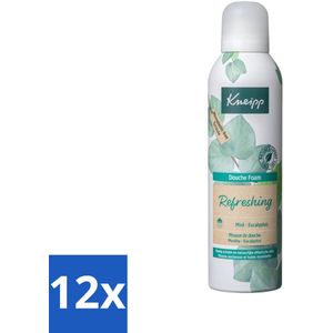 Kneipp - Douchefoam - Mint & Eucalyptus - Vegan - 200 ml - Voordeelverpakking - 12 stuks