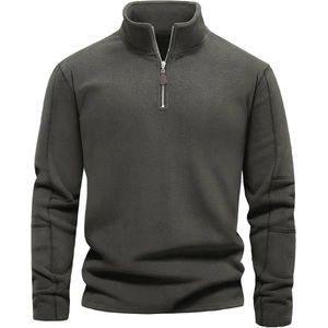 Heren Fleece 1/4 Zip Sweatshirt - Warme Thermo Jumper voor Buiten