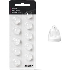 Oticon - MiniFit BASS Dome - Blister van 10 Stuks - 6 mm - Double Vent