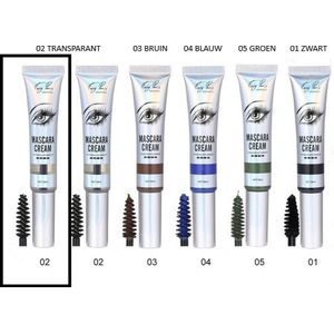 Easy Paris Cosmetics - Mascara Cream - Transparant - Ultra Volumateur - Waterproof - Freefiber Vitamin-E - Long Lasting - Nummer 02 - 1 Tube met 18 ml inhoud