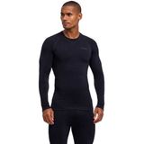 FALKE Heren Top van onderlaag Maximum Warm Round Neck M L/s Sh functioneel materiaal sneldrogend 1 stuk, Zwart Black 3000 Trend, S