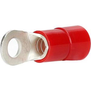 Cimco geïsoleerde ringkabelschoen recht rood 10mm2 - gat M5 per 100 stuks (180070)