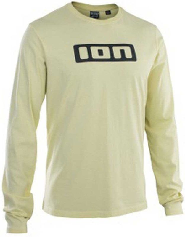Ion Logo T-shirt Met Lange Mouwen Beige S Man