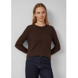 s.Oliver - Gebreide Trui - Coffee Brown - Gemaakt van Viscose